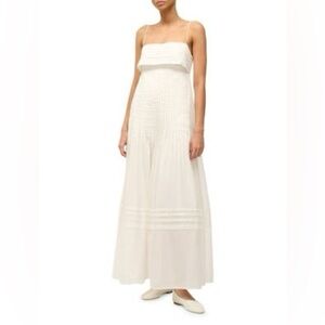 Staud White Cotton Maxi Dress NWT